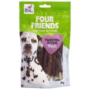 FourFriends Dog Twisted Stick Duck 12,5 cm 7 st produkt bild