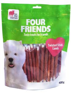 FourFriends Dog Twisted STick Lamb 12,5 cm 40 st produkt bild