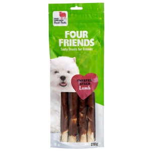 FourFriends Dog Twisted Stick Lamb 25cm 4st 10-Pack produkt bild