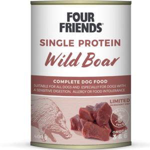 FourFriends Dog Wild Boar 400 g burk produkt bild