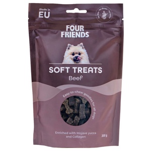 Dog Soft Treats Beef Hundgodis - 200 g produkt bild