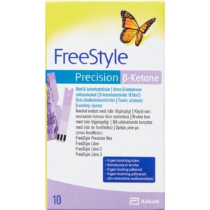 Freestyle Precision Beta-Blodketon Teststrimler 10 stk produktbillede