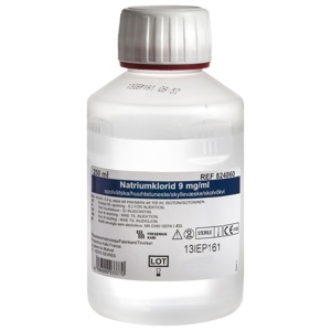 Fresenius natriumklorid 9 mg/ml saltvann skyllevæske 250 ml produktbilde