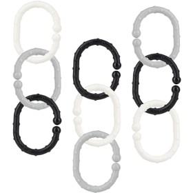 Fresh Kid Barnvagnsringar Svart/Grå/Vit 18-pack produkt bild
