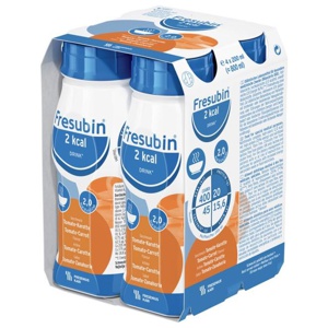 Fresubin 2 kcal DRINK, tomat/morot, komplett drickfärdigt kosttillägg, 4 x 200 milliliter produkt bild