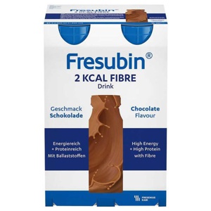 Fresubin 2 kcal fibre Drink Schokolade Trinkflasche, 24X200 ml Flüssigkeit Produktbild