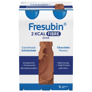 Fresubin 2 kcal Fibre Drink, Sjokolade, 4x200 ml produktbilde