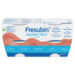 Fresubin Dessert Fruit næringspuré eple-jordbær 4X125 g produktbilde