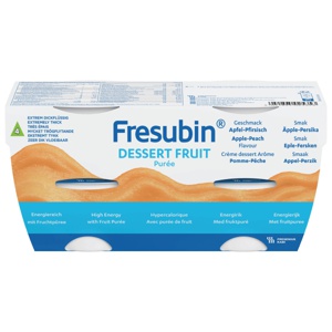 Fresubin Dessert Fruit næringspuré eple-og ferskensmak 4x125 g produktbilde