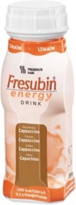 Fresubin Energy Drink Cappuccino 4x200ml produktbilde