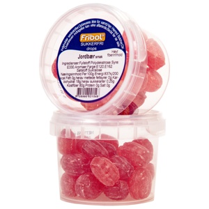 Fribol sukkerfrie drops jordbær 65 g produktbilde