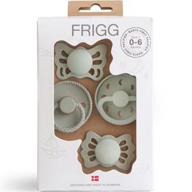 FRIGG 4-pack Baby's First pacifier Moonlight sailing Sage Size 1 produkt bild