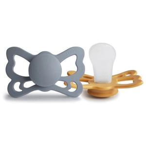 FRIGG Butterfly Anatomical Silikon Strl 2 Great Gray/Honey Gold 2-pack produkt bild