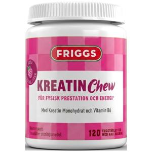 Friggs Creatine Chew Raspberry 120 tuggtabletter produkt bild