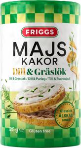 Friggs Majskakor Dill & Gräslök 125 g produkt bild