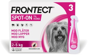 Frontect Spot On til hunde, 2-5 kg - 3 pipetter produktbillede