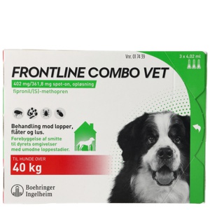 Frontline Combo Vet til hunde over 40 kg 3 x 4,02 ml produktbillede