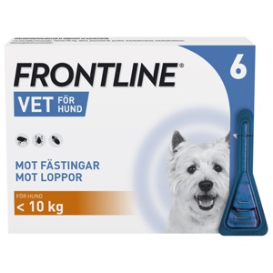 Frontline vet. 100 mg/ml Fipronil, spot-on lösning, 6x0,67 ml produkt bild