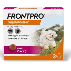 Frontpro för hund 2-4 kg, tuggtablett 11 mg, 3 st produkt bild