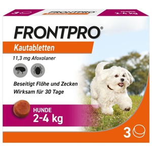 FRONTPRO 11 mg Kautabletten f.Hunde 2-4 kg Produktbild