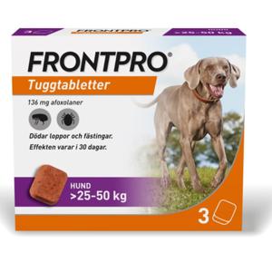 Frontpro för hund >25-50 kg, tuggtablett 136 mg, 3 st produkt bild