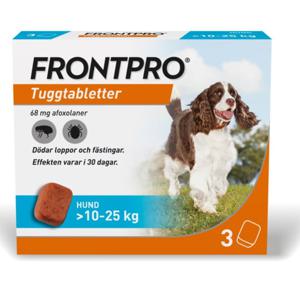 Frontpro för hund >10-25 kg, tuggtablett 68 mg, 3 st