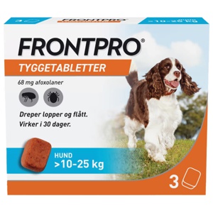 Frontpro 68 mg tyggetabletter til hund, 3 stk. produktbilde
