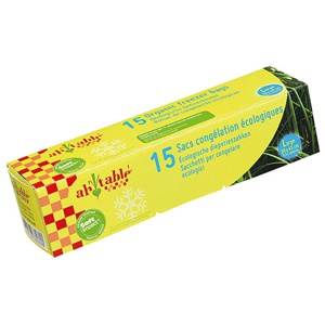 Fryseposer af bioplastik 15 stk 6L - 1 pk. produktbillede