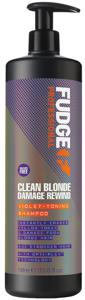 Fudge Clean Blonde Damage Rewind Violet Toning Shampoo 1000ml produkt bild