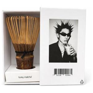 Funky Matcha Handcrafted Black Bamboo Chasen 1 st produkt bild