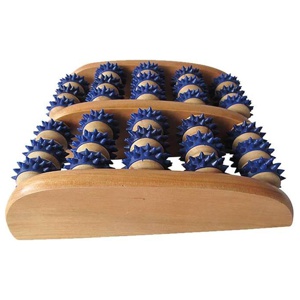 FUSSMASSAGEROLLER 10 Achsen Holz Produktbild