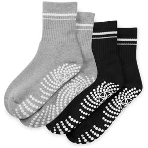 Gaiam Grippy Crew Yoga Socks 2-pack produkt bild