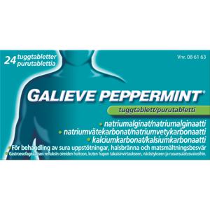Galieve Peppermint, Tuggtablett, 24 st produkt bild