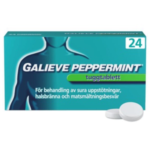 Galieve Peppermint Tuggtablett mot Halsbränna 24 st produkt bild