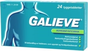Galieve tyggetabletter peppermynte 24 stk produktbilde