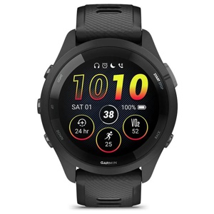 Garmin Forerunner 265 Löparklocka, AMOLED, 46mm, Svart, AMOLED pekskärm, avancerade träningsinsikter och HRV-status, säkerhet och spårning, med musik, upp till 13 dagars batteriliv produkt bild