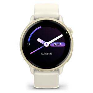 Garmin vívoactive 6 - 42 mm - lunar guld anodiserad aluminium - smart klocka med band - silikon - ben - handledsstorlek: 125-190 mm - display 1.2 - 8 GB - Bluetooth ANT+ Wi-Fi - 23 g produkt bild