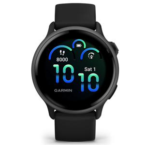 Garmin vívoactive 6 - 42 mm - skiffer - smart klocka med band - silikon - svart - handledsstorlek: 125-190 mm - display 1.2 - 8 GB - Bluetooth ANT+ Wi-Fi - 23 g produkt bild