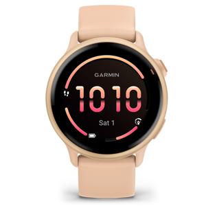 Garmin vívoactive 6 - 42 mm - metallisk rosa gryning - smart klocka med band - silikon - rosa gryning - handledsstorlek: 125-190 mm - display 1.2 - 8 GB - Bluetooth ANT+ Wi-Fi - 23 g produkt bild