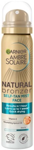 Garnier Ambre Solaire Natural Bronzer Self Tan Mist For Face Dark 75 ml produktbilde