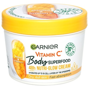 Garnier Body Superfood C-vitamin* & Mango Kroppskräm 48H Nutri-Glow Cream 380 ml produkt bild