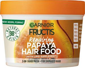 Garnier Fructis Hair Food Papaya Mask 400 ml produkt bild