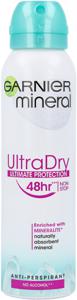 Garnier Mineral UltraDry 48H Deodorant Spray 150ml produkt bild