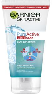 Garnier Pureactive Salicylic In1 Anti-Pimple Clay Cleanser 150 ml produkt bild