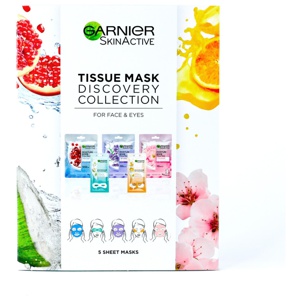 Garnier SkinActive Tissue Mask Discovery Collection for Face & Eyes 5 st produkt bild