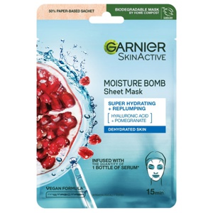 Garnier Skin Active Moisture Bomb Super-Hydrating & Energizing Sheet Mask produkt bild