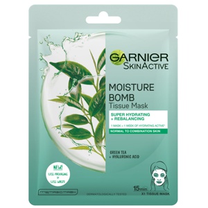 Garnier Skin Active Moisture Bomb Tissue Mask Green - 28 g produktbillede