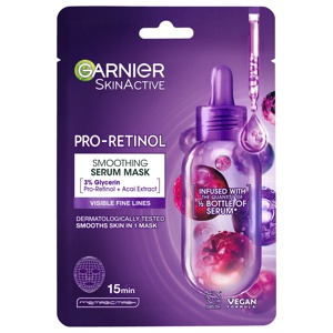 Garnier SkinActive Pro-Retinol Smoothing Serum Sheet Mask 28 g produktbillede
