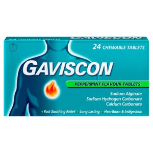 Gaviscon 250mg Peppermint Tablets Pack of 24 product image