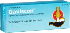 Gaviscon 60 tuggtabletter produkt bild